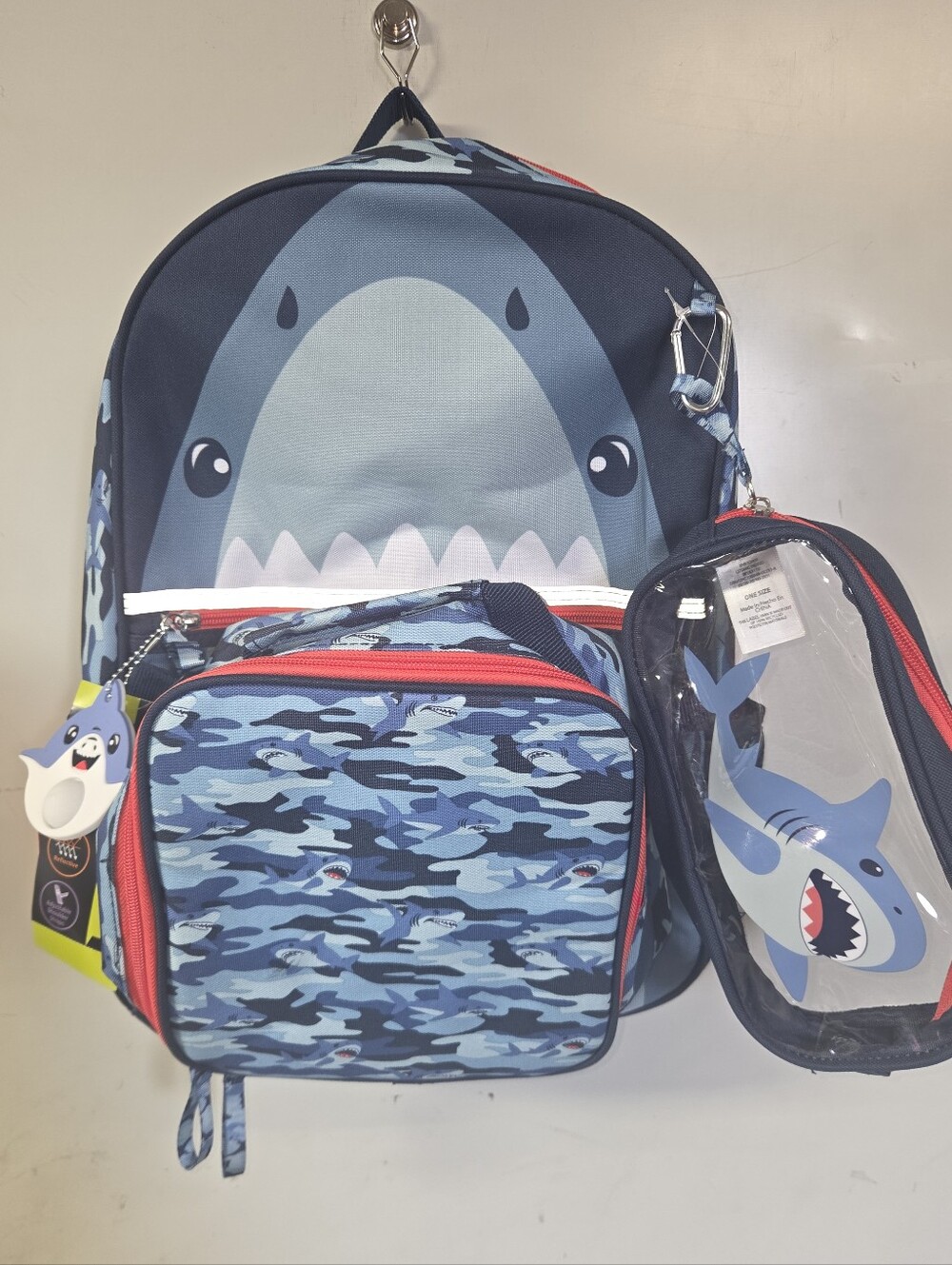 Kids Shark Backpack and Lunch Set - Blue
